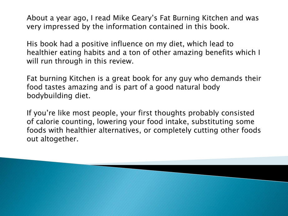 Charleneminer The Fat Burning Kitchen By Mike Geary Review