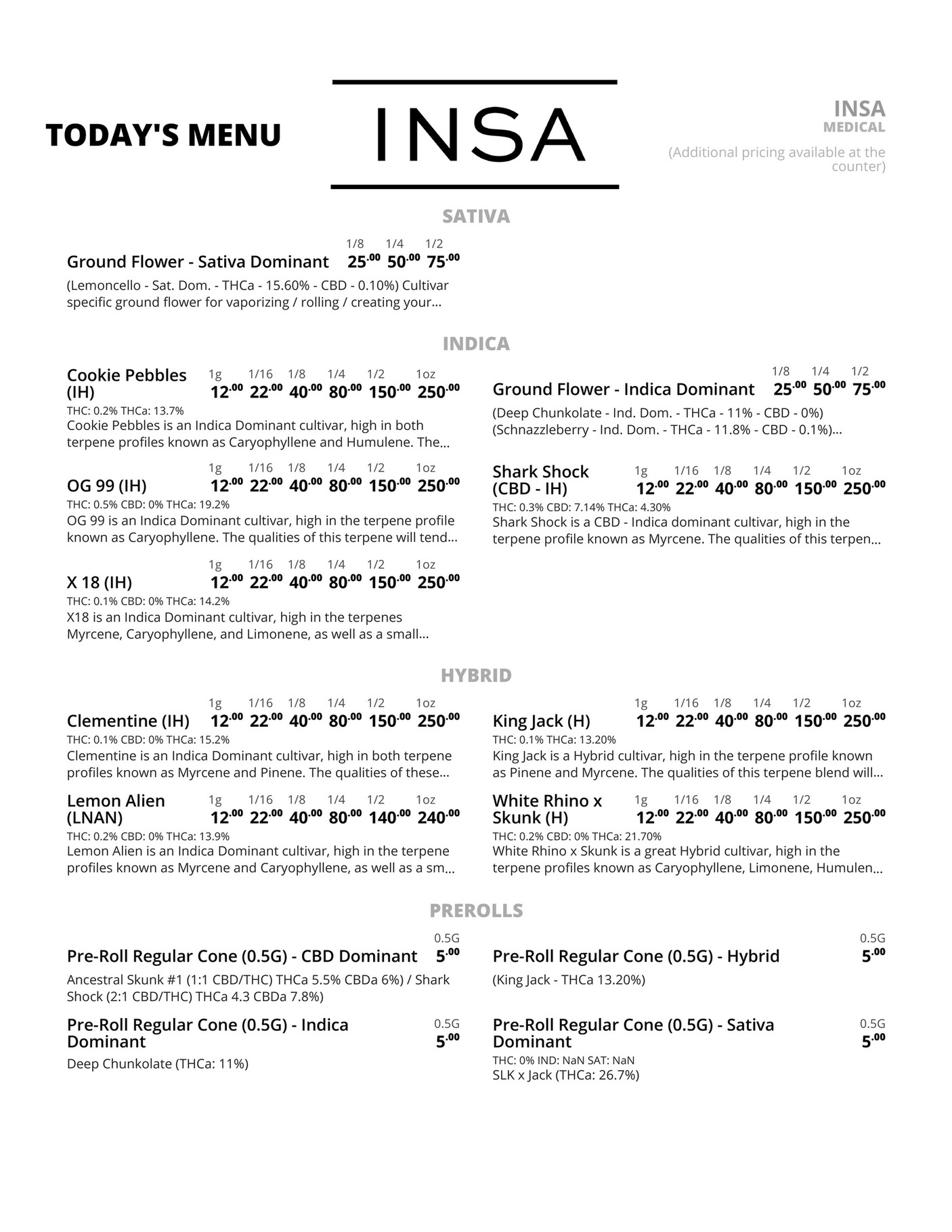 INSA, inc. - 3.26 Menu - Page 1 - Created with Publitas.com