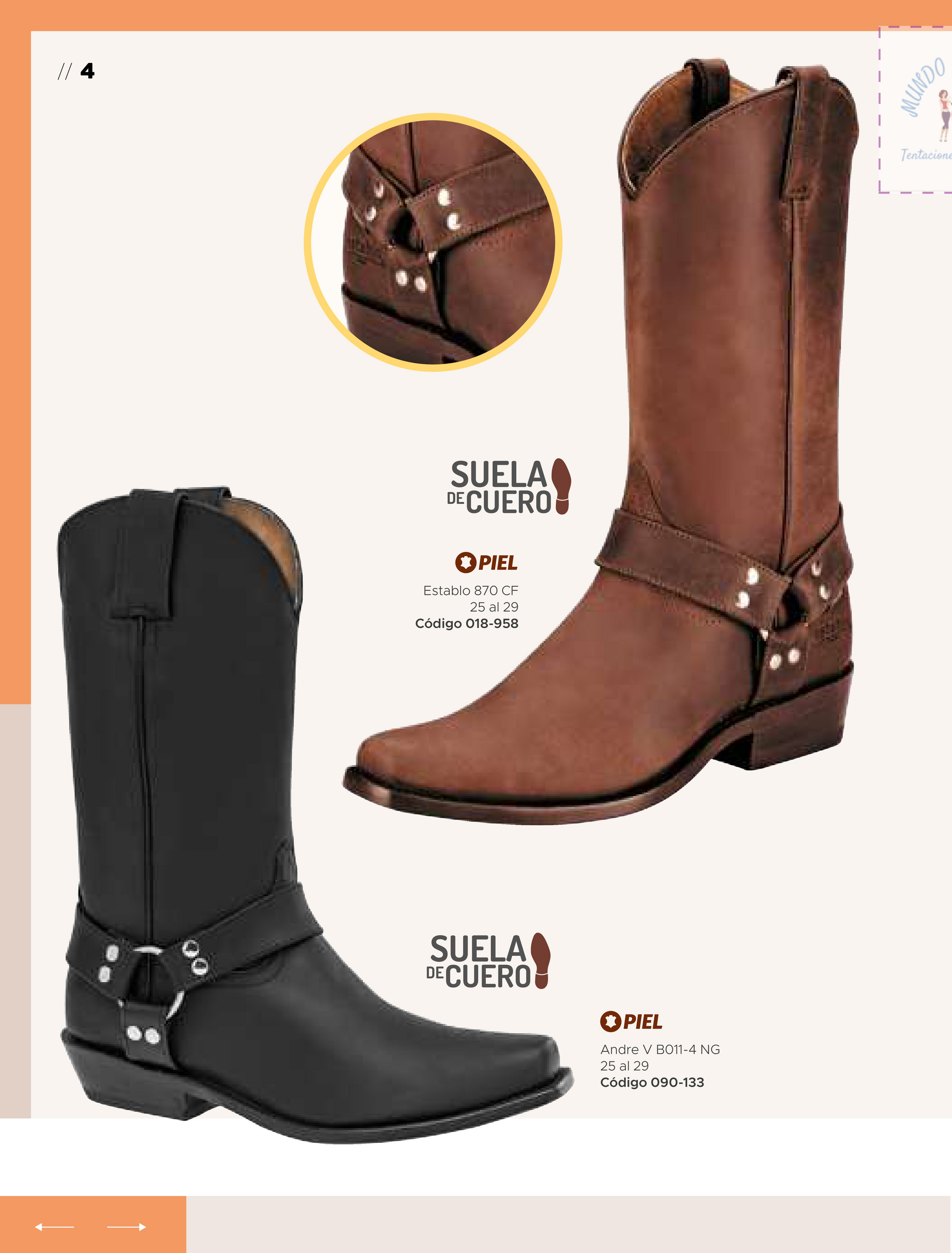 Bota vaquera diseño margaritas de André de segunda mano - GoTrendier