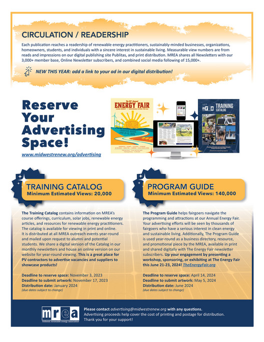 Midwest Renewable Energy Association (MREA) - MREA Advertising Details ...