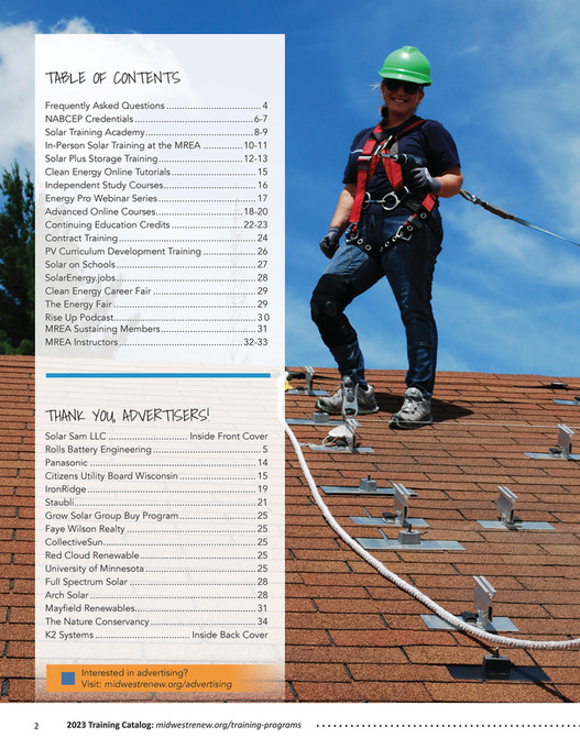 Midwest Renewable Energy Association (MREA) - 2023 Training Catalog ...