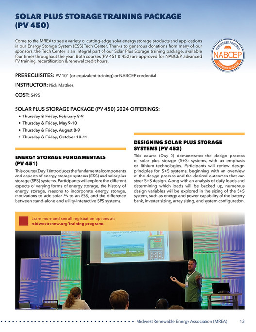 Midwest Renewable Energy Association (MREA) - 2024 Training Catalog ...