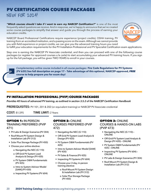 Midwest Renewable Energy Association (MREA) - 2024 Training Catalog ...