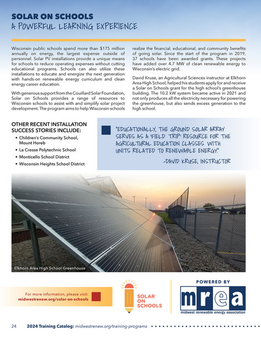 Midwest Renewable Energy Association (MREA) - 2024 Training Catalog ...