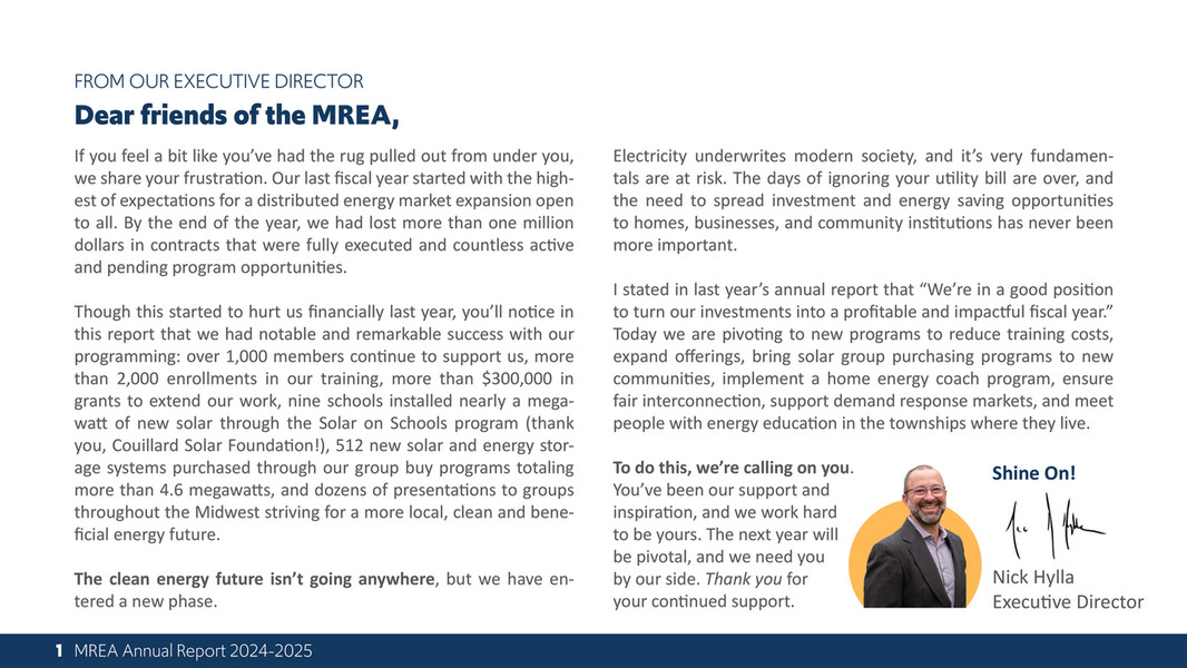 Midwest Renewable Energy Association (MREA) - 2024-2025 MREA Annual ...