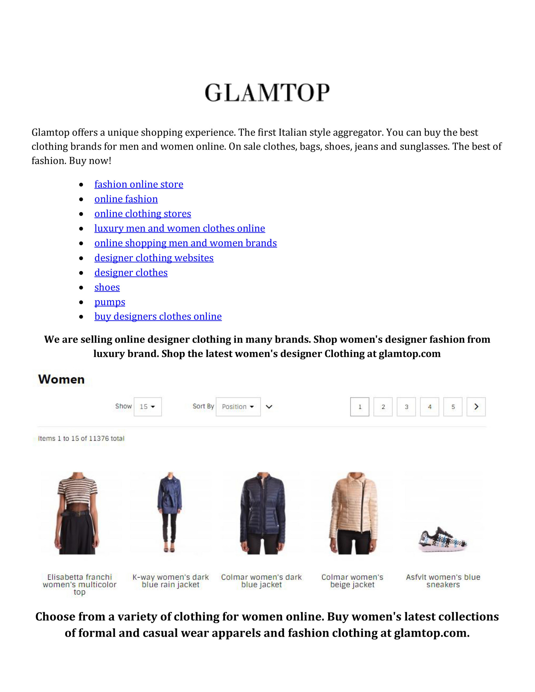 italian clothing websites