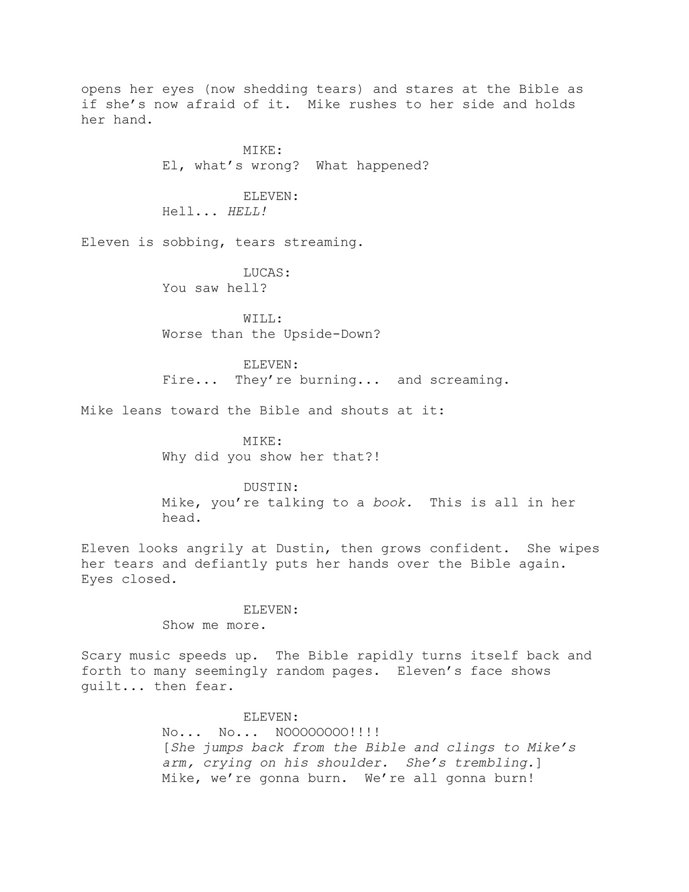 stranger things 3 script page 1 created with publitas com stranger things 3 script page 1