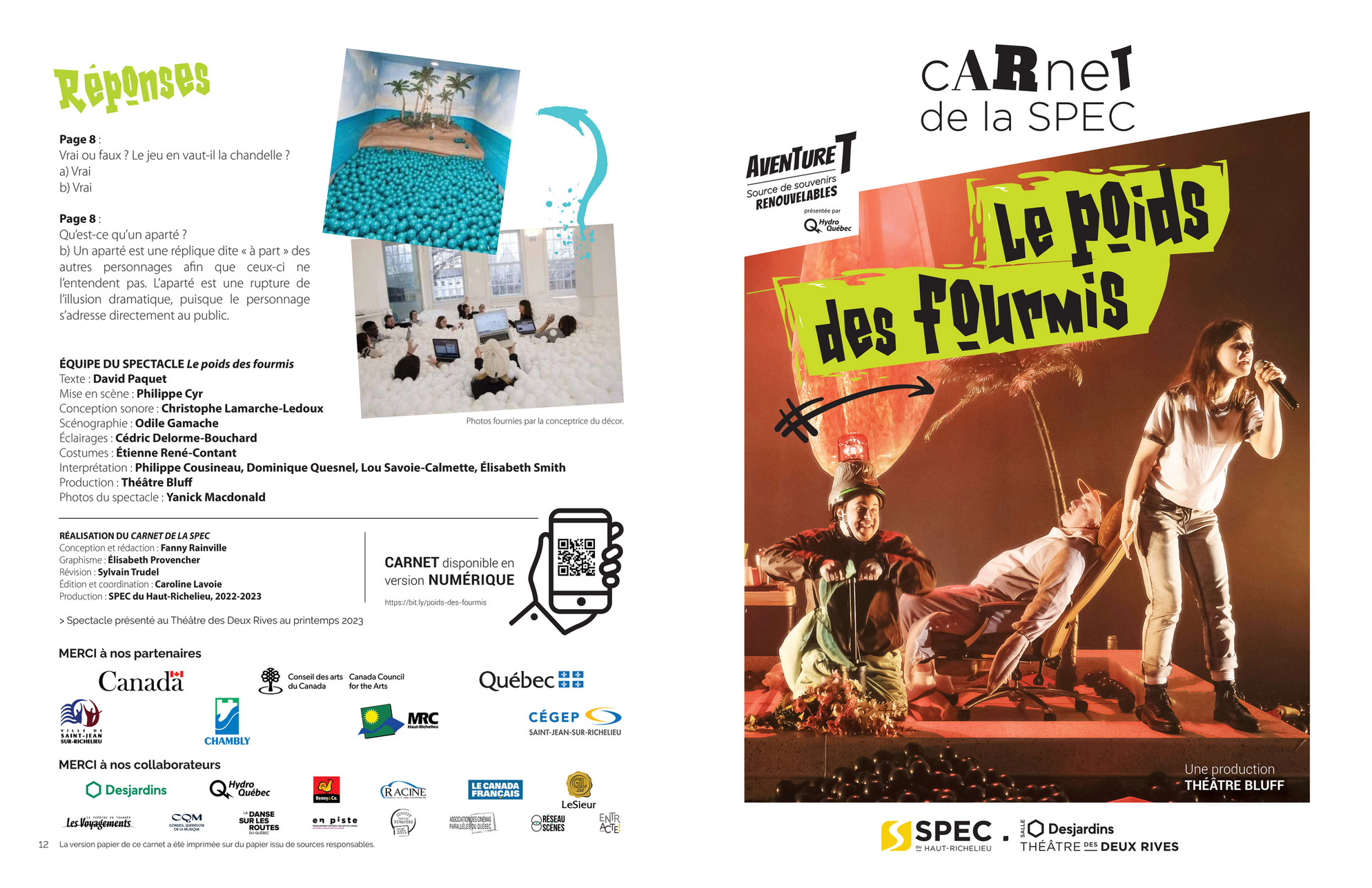 SPEC du Haut-Richelieu - Carnet Le poids des fourmis - Page 1 - Created