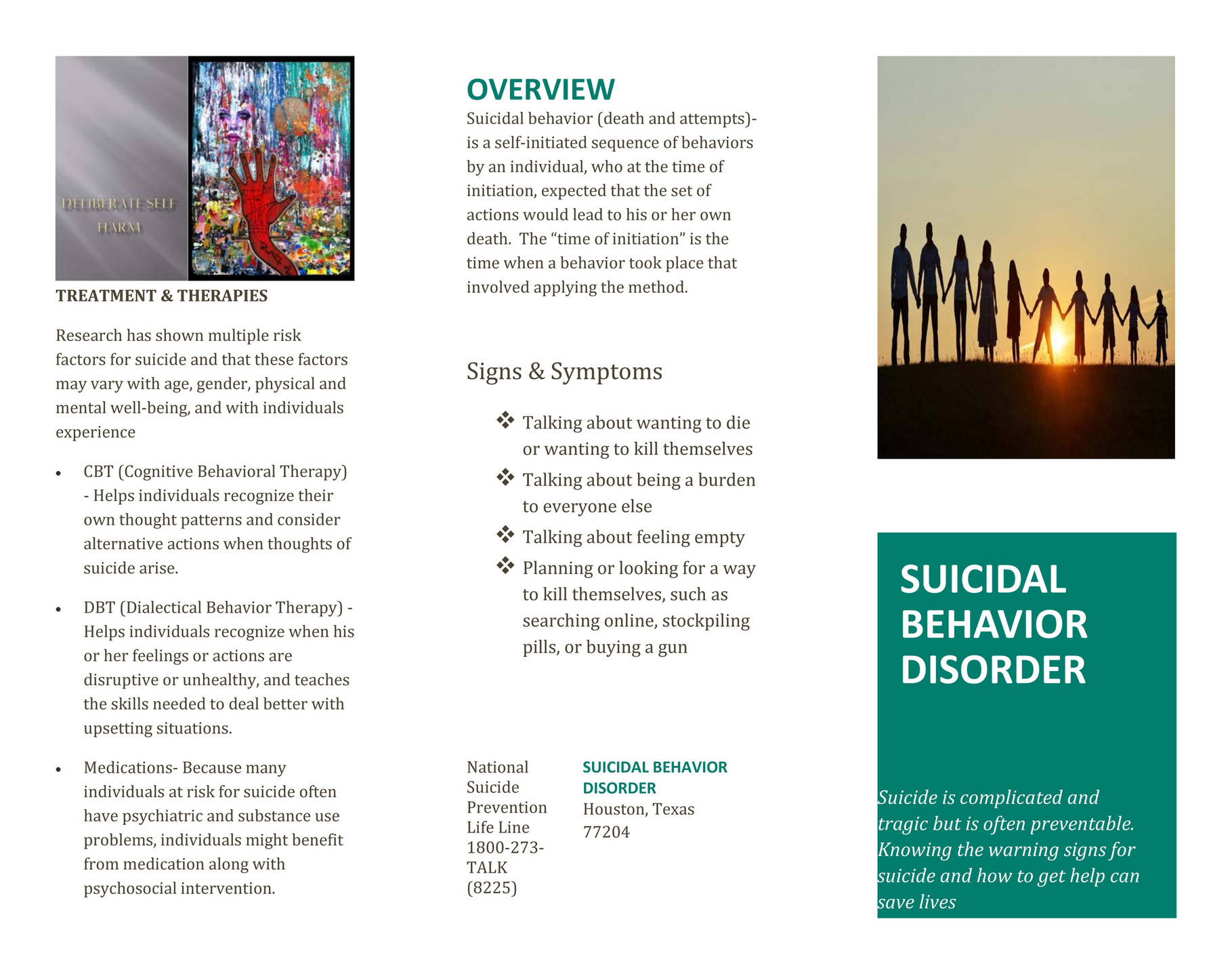 UH GCSW Student Suicidal Behavioral Disorder Handout Page 2