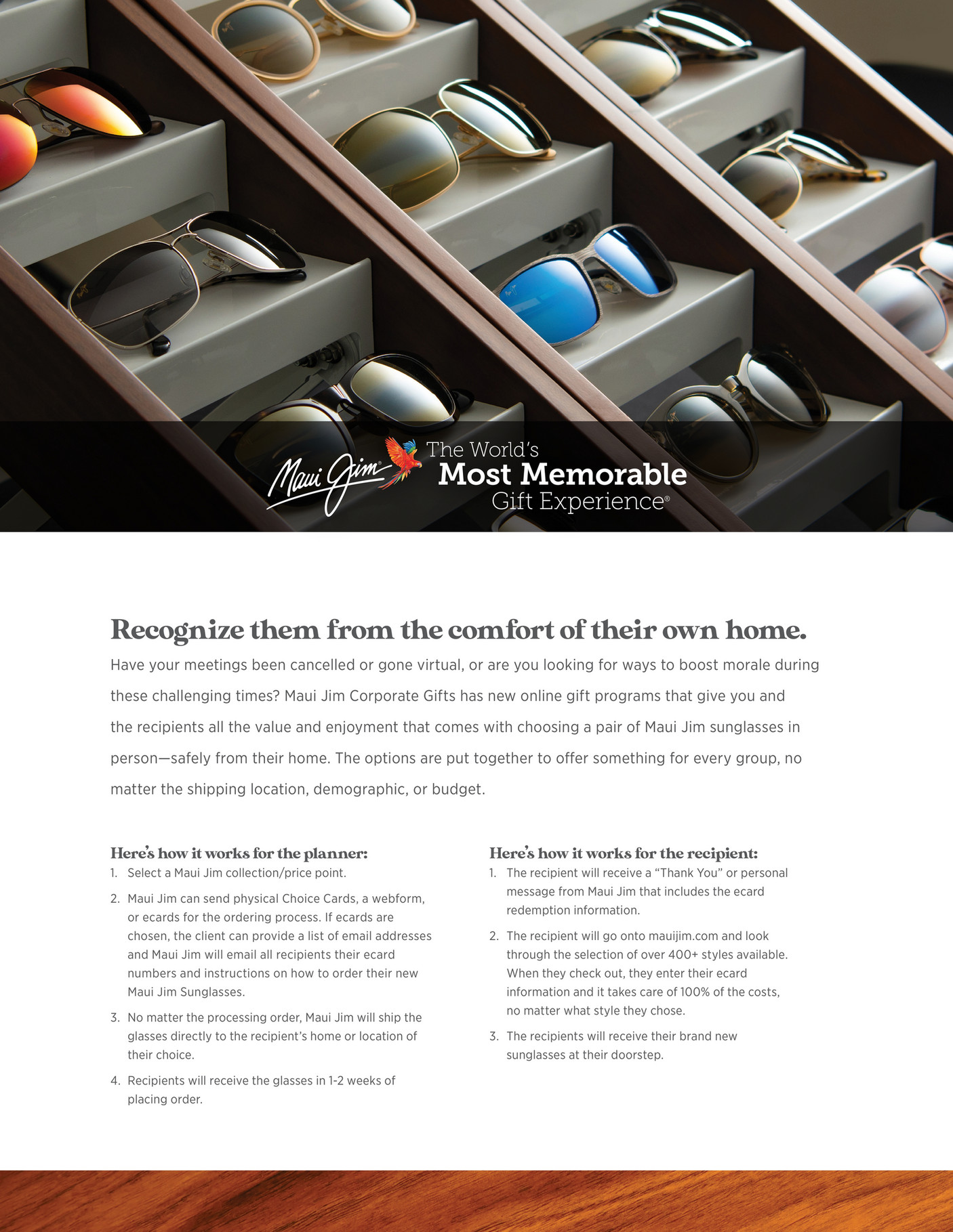 Maui Jim Corporate Gifts Middle Men Sell Sheet Page 1 Created