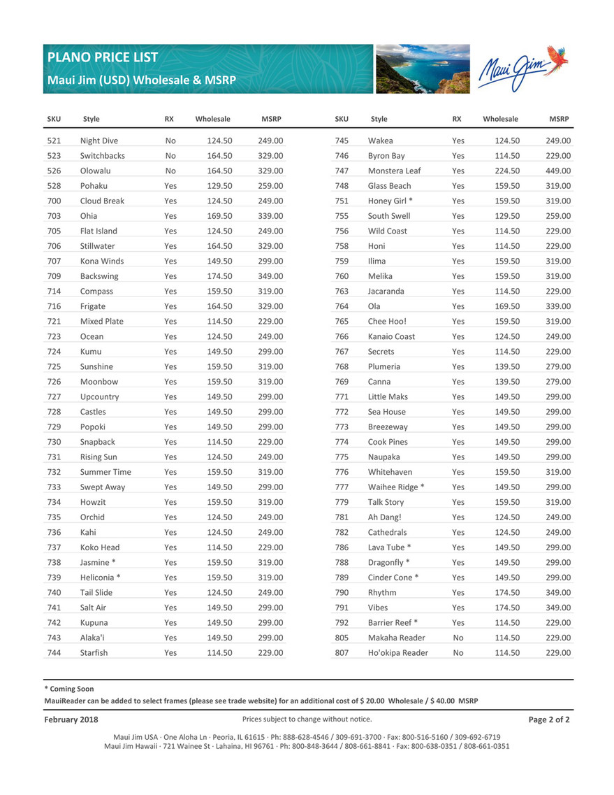 Maui jim 2024 trade in