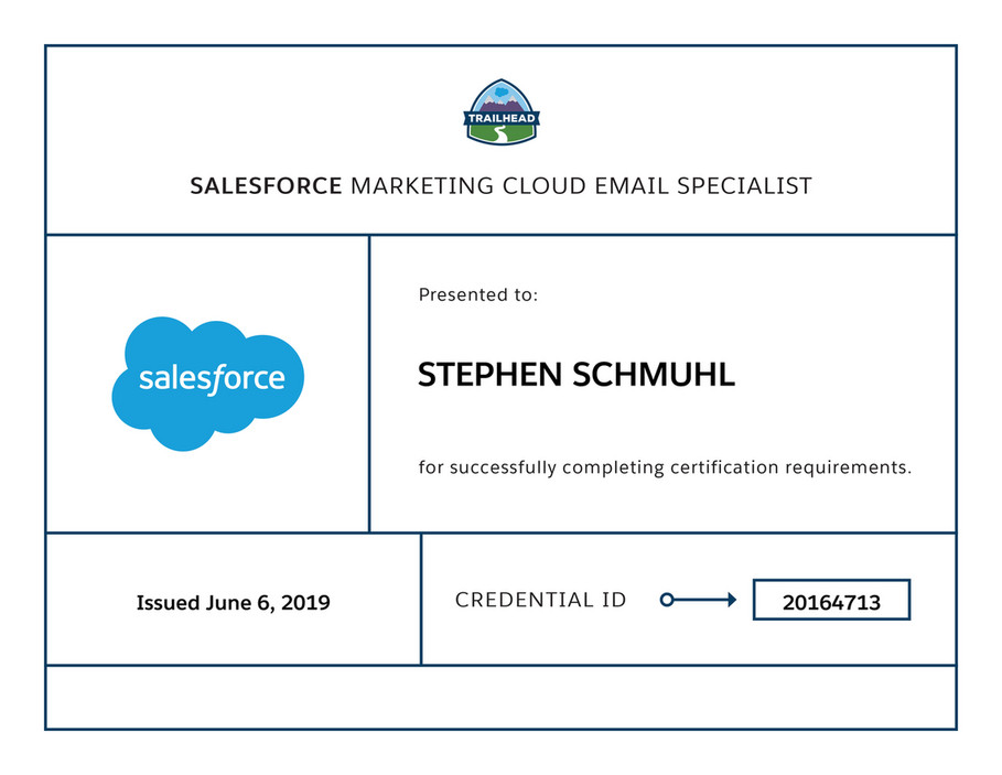 Marketing-Cloud-Email-Specialist Visual Cert Exam