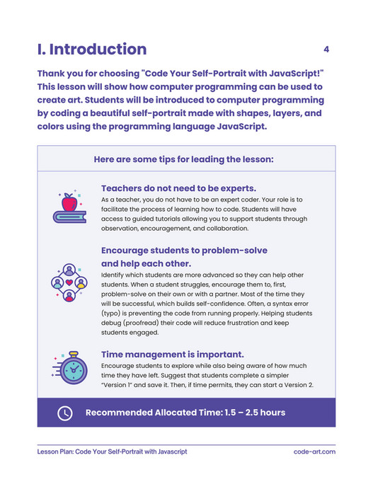 Publications - Code Your Self Portrait with JavaScript - Lesson Plan ...