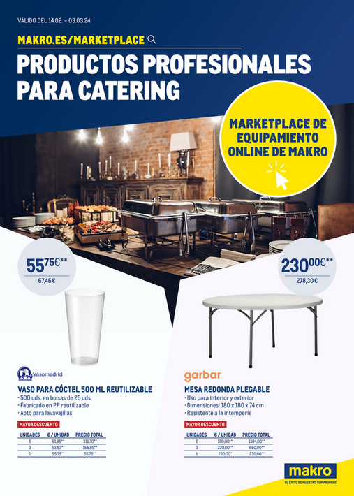 Productos profesionales para catering - Marketplace Online