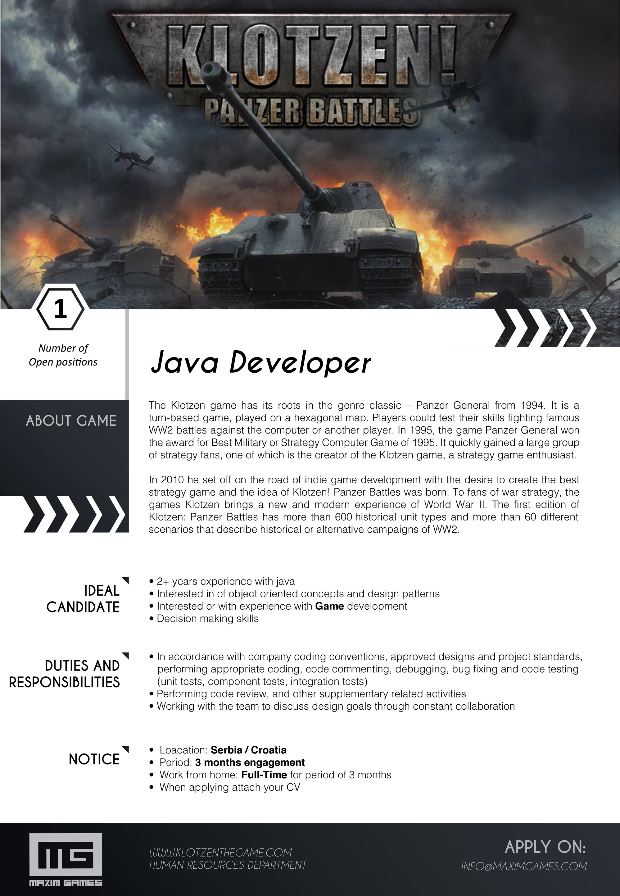 Mangonel - [Job] Java Develper @MaximGames - Page 1 - Created with  Publitas.com