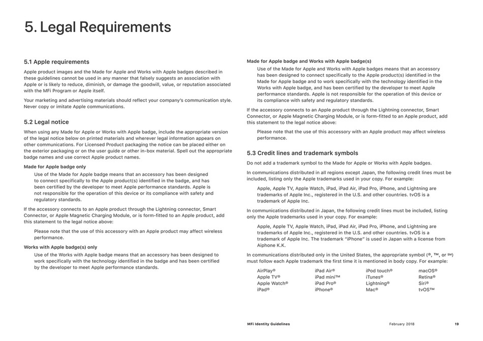 Techaeris - Apple MFi Identity Guidelines February 2018 - Page 18 ...