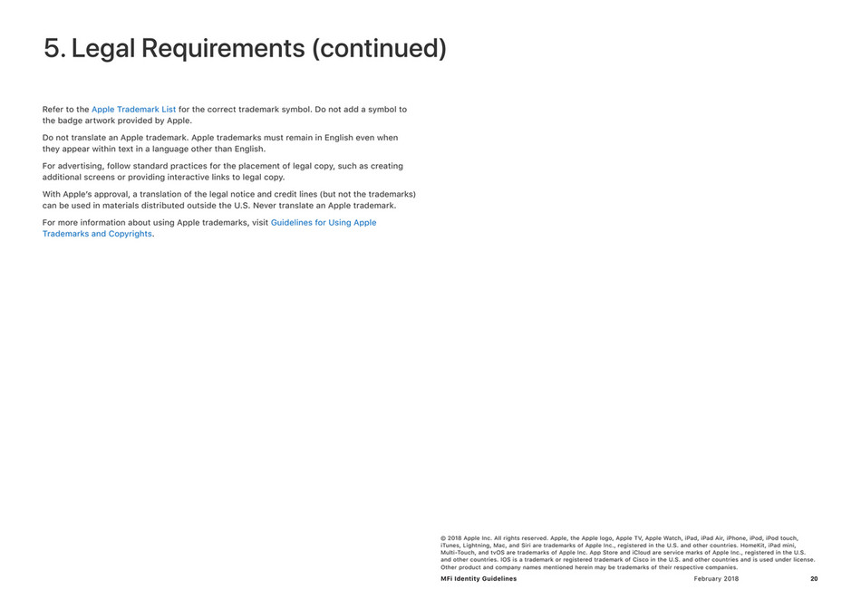 Techaeris - Apple MFi Identity Guidelines February 2018 - Page 19 ...