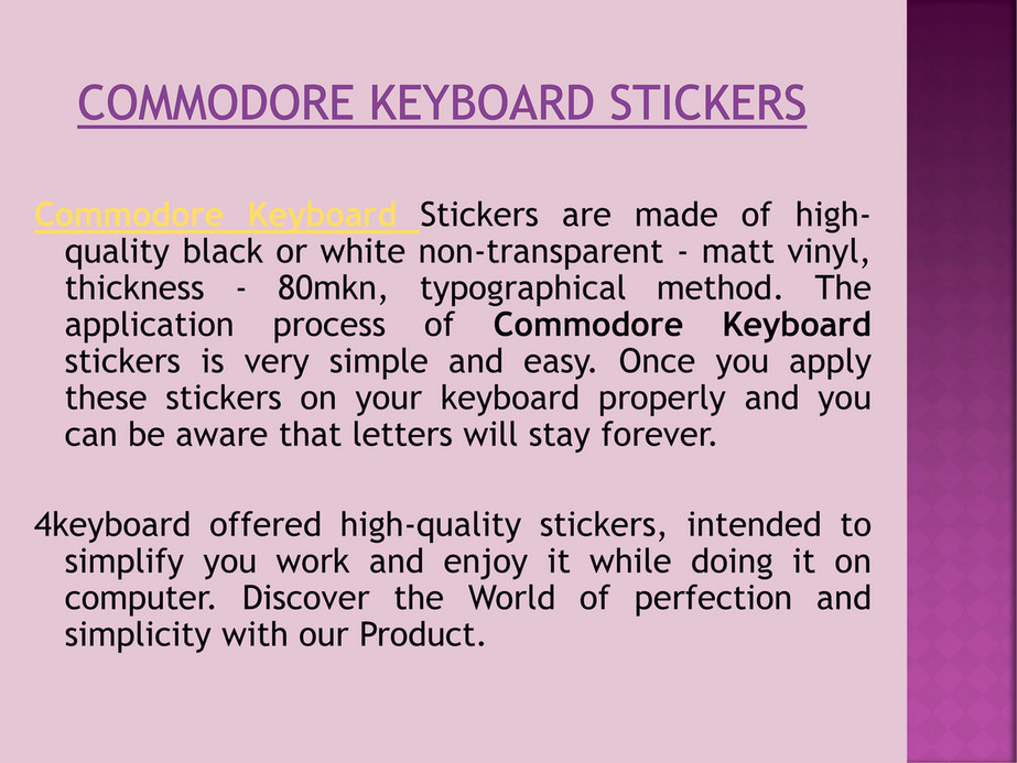 Royal Galaxy Ltd - The Best Commodore Keyboard Stickers for Any ...