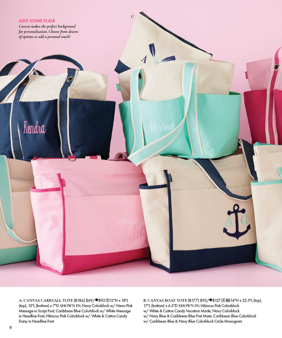 Thirty-One's Canvas Boat shops Tote