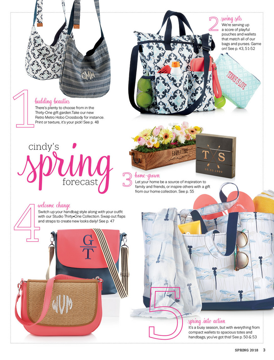 Thirty One Gifts 31 Spring Summer 2018 Catalog Page 4 5