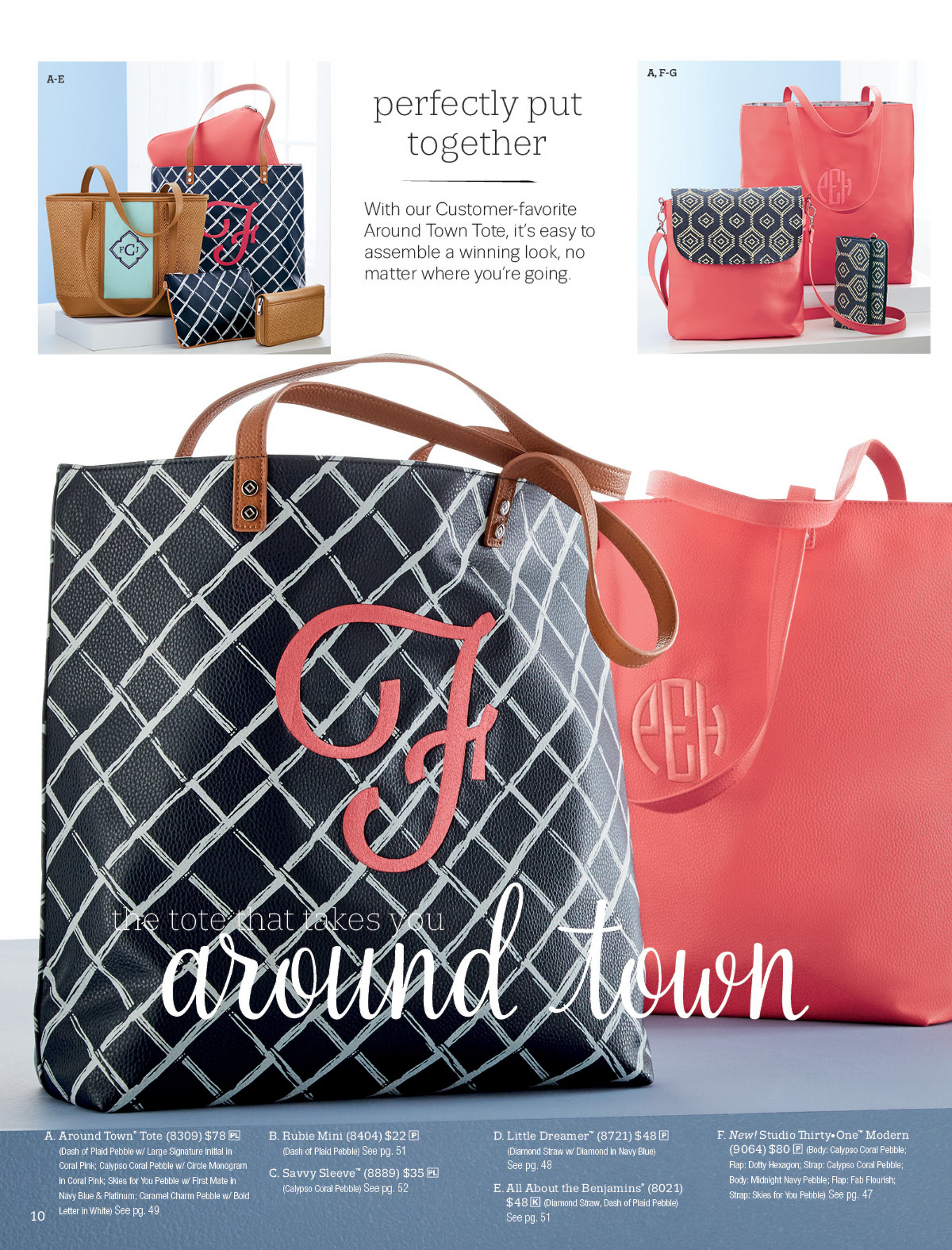 around town tote navy striped straw