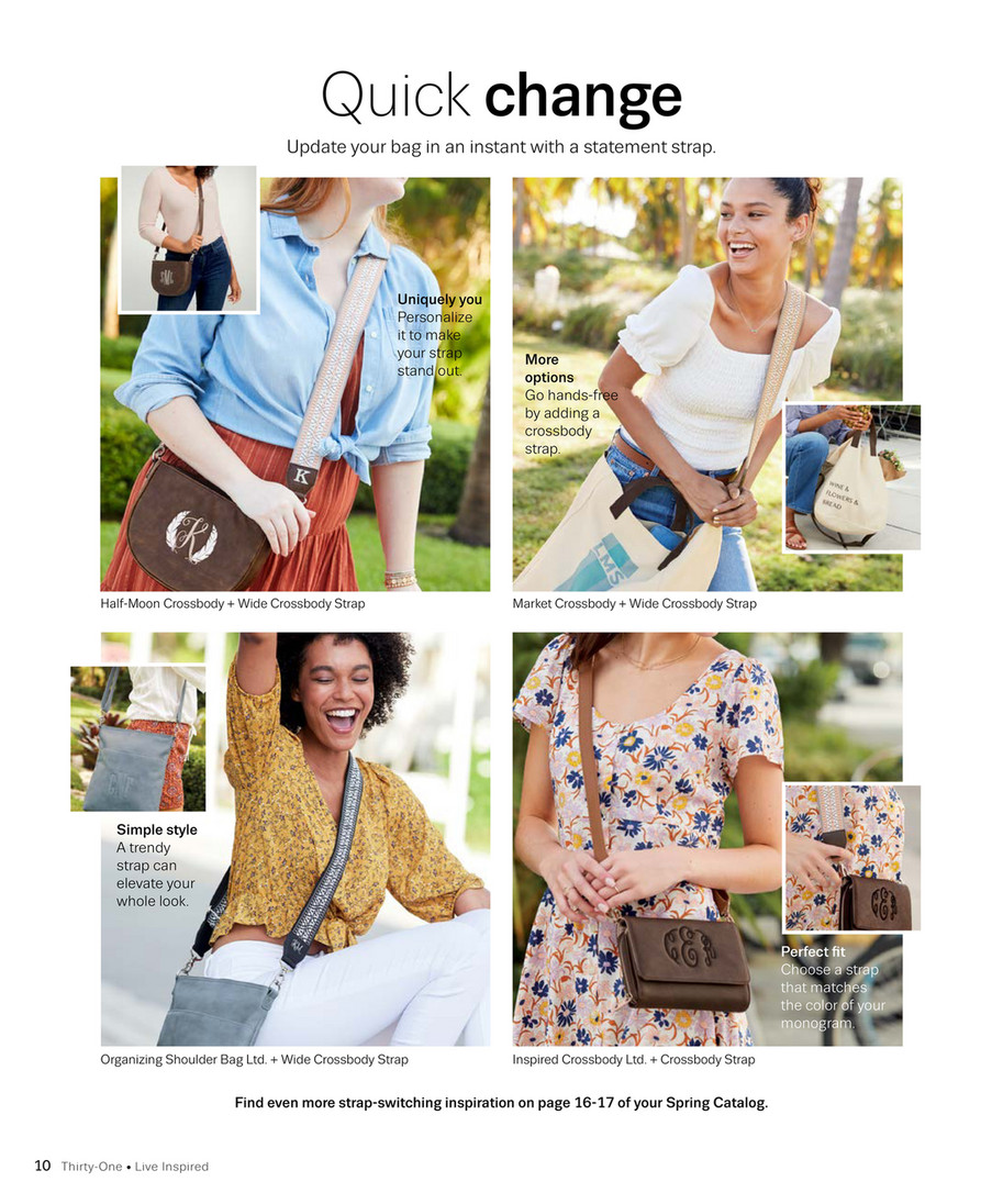Thirty one 2025 wide crossbody strap