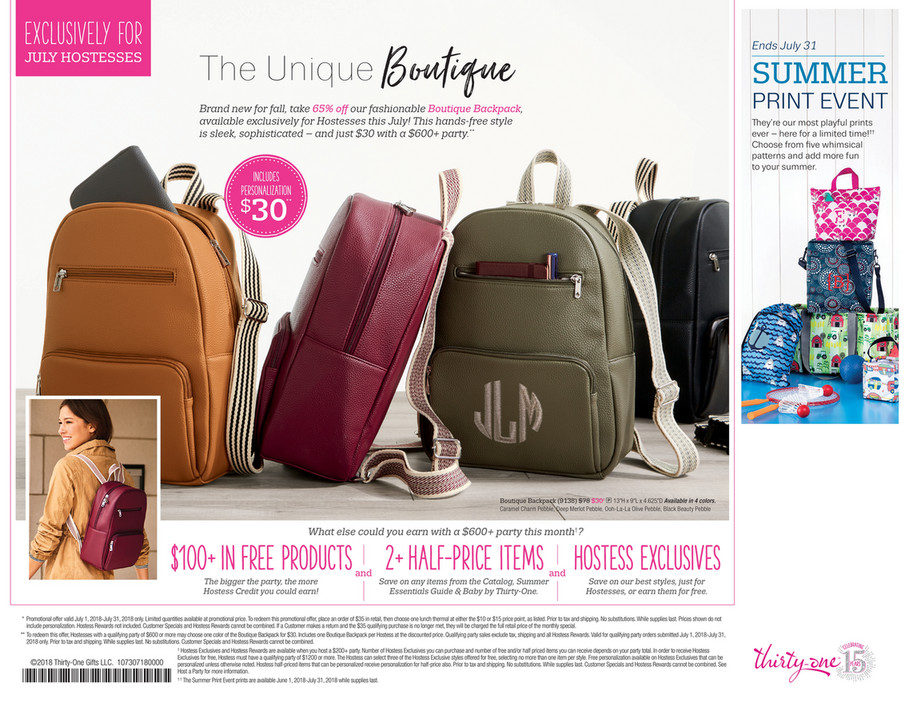 31 boutique backpack best sale