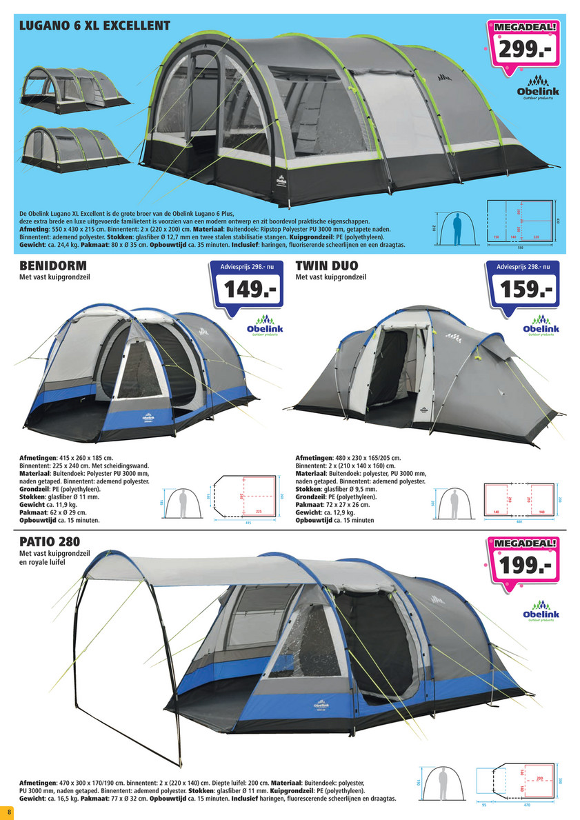 db Obelink folder 2020 Pagina 10 11 Obelink Dance Pop up tent