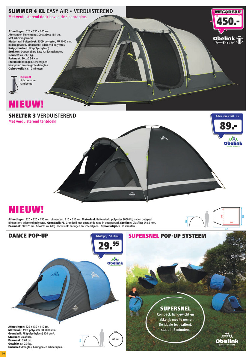 db Obelink folder 2020 Pagina 10 11 Obelink Dance Pop up tent