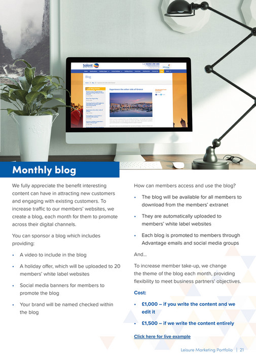 Advantage Travel Partnership Leisure Partnership Marketing Portfolio