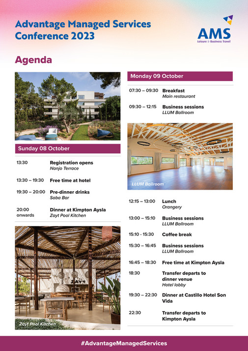 Advantage Travel Partnership AMS Conference 2023 Programme Page 45