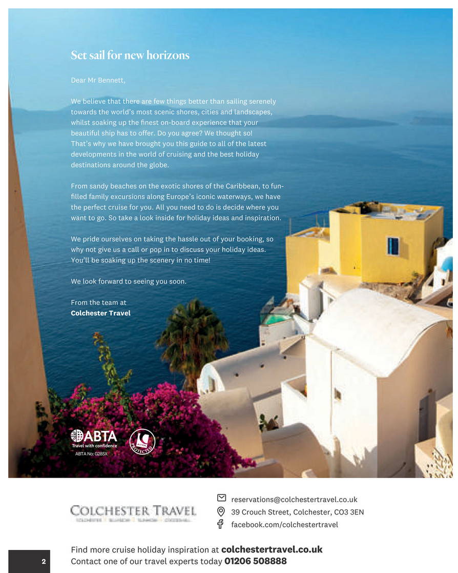Advantage Travel Partnership Cruise Campaign Dm South Example Page 1 Created With Publitas Com