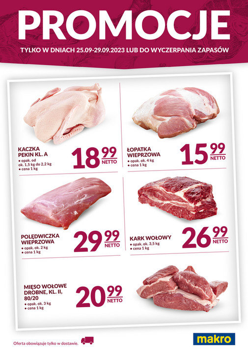 [Oferta specjalna] Dostawa - mięso w super cenach