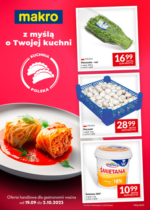 Oferta dla gastronomii - kuchnia polska