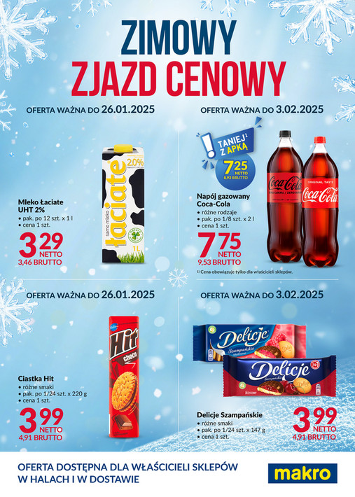 Ulotka Zimowy zjazd cenowy  - oferta dla handlu