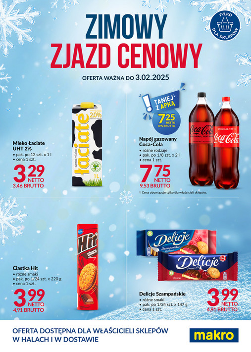 Ulotka Zimowy zjazd cenowy  - oferta dla handlu