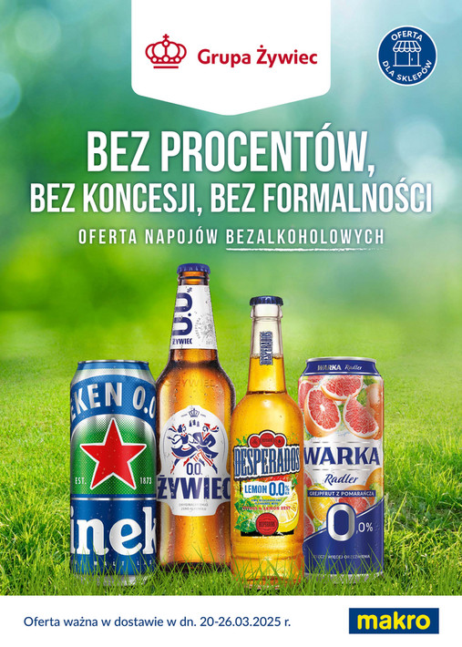 Ulotka napoje bezalkoholowe Grupa Żywiec