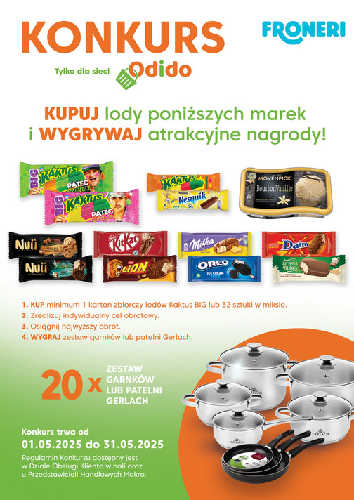 Konkurs dla ODIDO na lody FRONERI