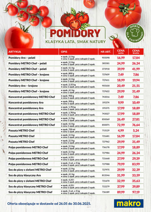 Ulotka pomidory - oferta w dostawie