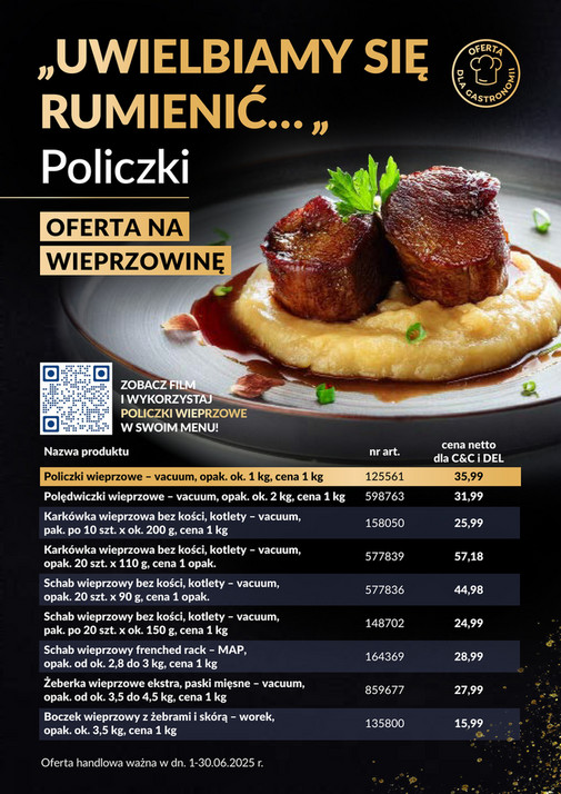 Ulotka policzki wieprzowe