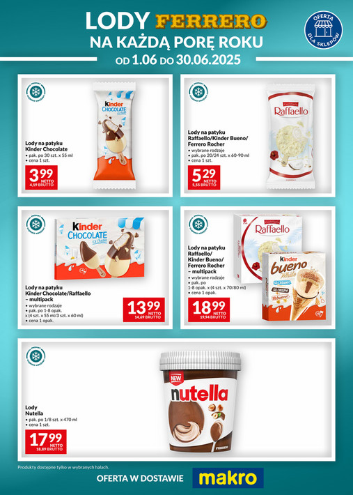 Ulotka lody Ferrero