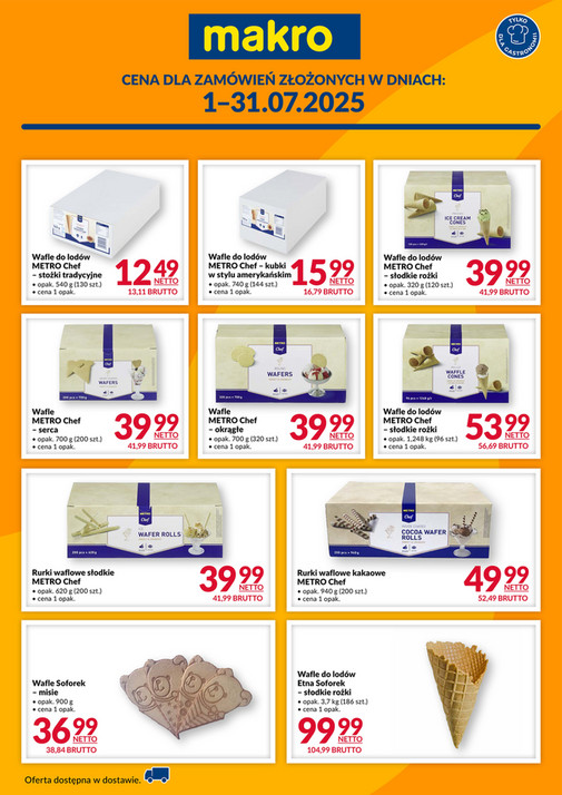 Ulotka Wafle do lodow