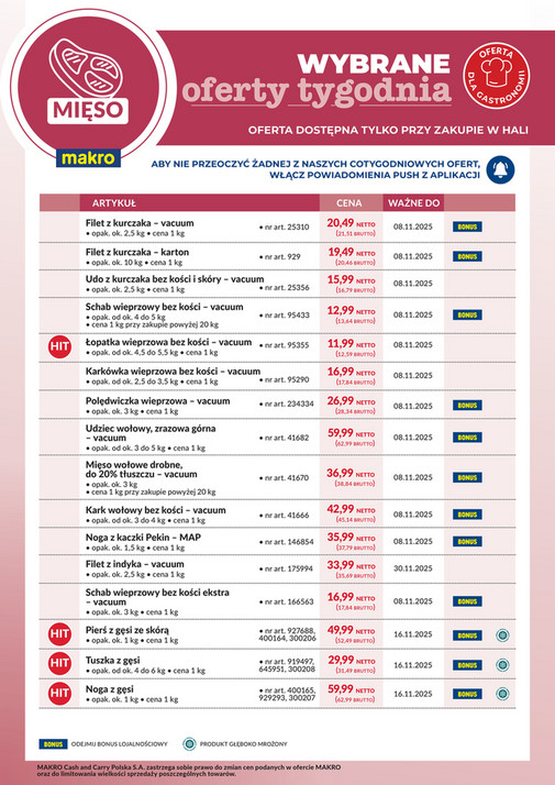 Ulotka mięso - wybrane oferty tygodnia