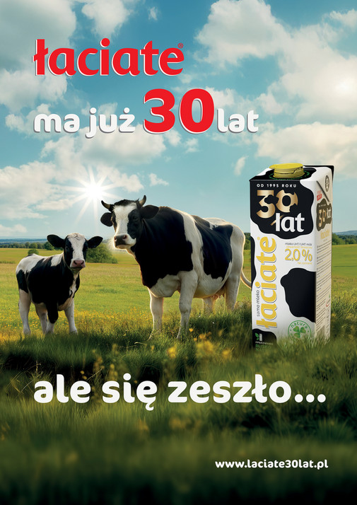 Ulotka 30 lat Łaciate Mleko