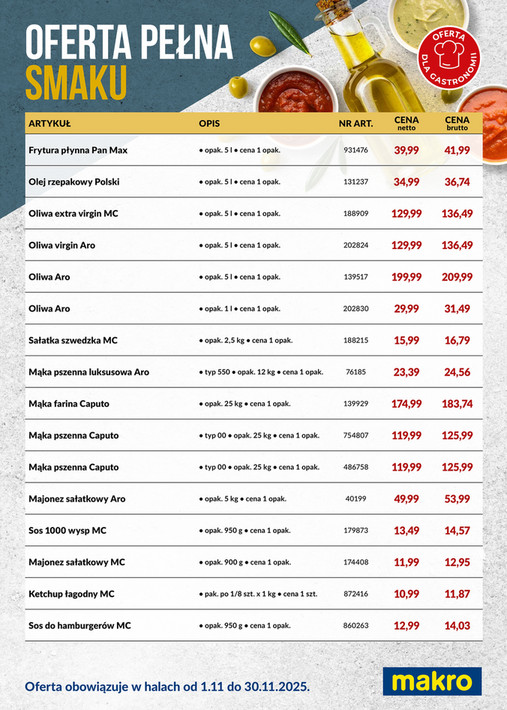 Ulotka oferta pełna smaku