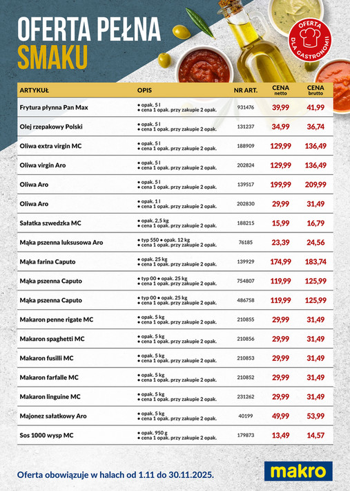 Ulotka oferta pełna smaku - oferta w dostawie