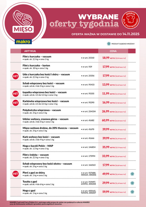 Ulotka mięso - wybrane oferty tygodnia w dostawie