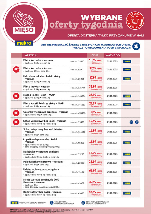 Ulotka mięso - wybrane oferty tygodnia