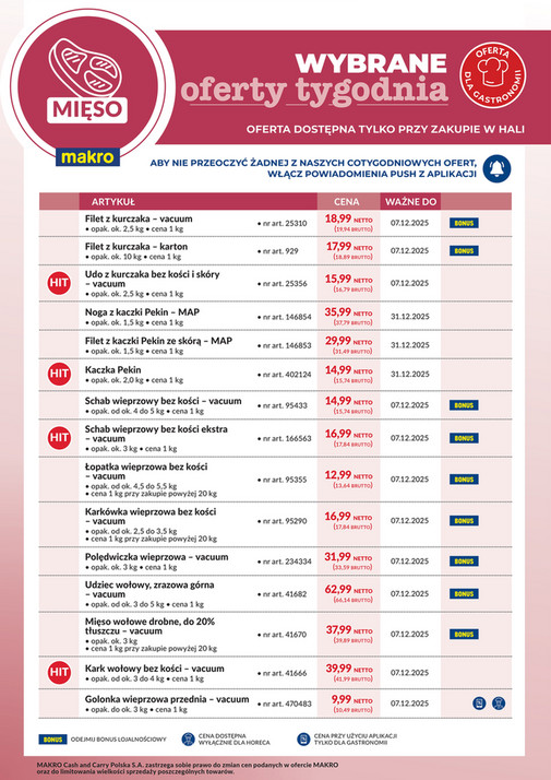 Ulotka mięso - wybrane oferty tygodnia