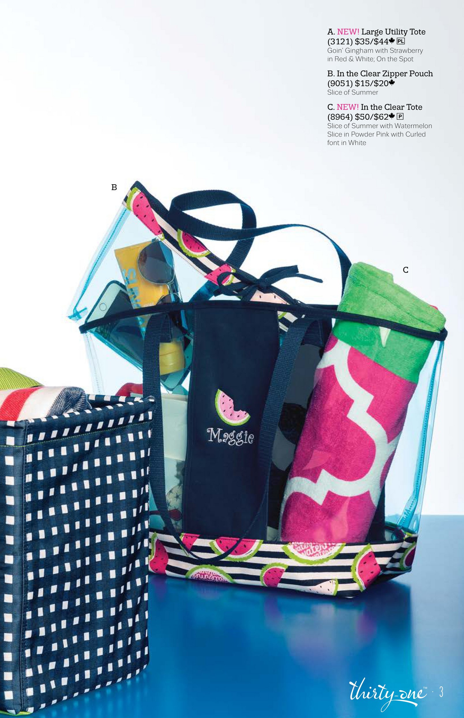 thirty one clear bag